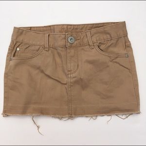 GUESS ~ Coachella Beige jean cut off mini skirt